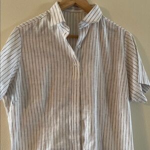 Striped Short Sleeve Button-Up Shirt